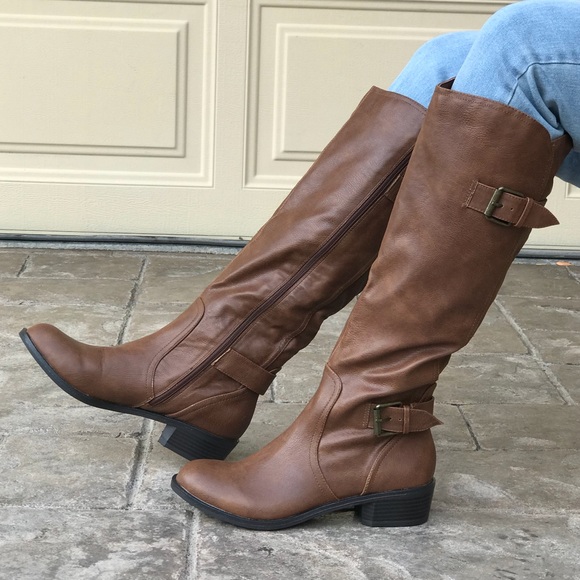 Macy's Shoes Tan Knee High Motorcycle Classic Riding Boots Poshmark
